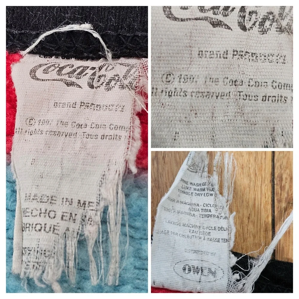 Vintage 1997 Coca-Cola Fleece Throw Blanket 45.5